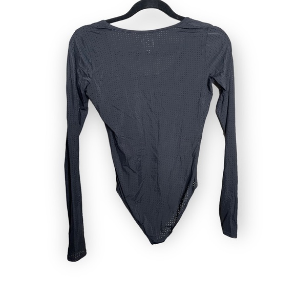 Splits59 Black Perforated Long Sleeve Bodysuit Size Small | Athletic One-Piece B - Picture 5 of 6